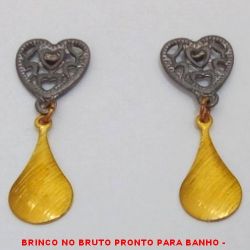 BRINCO NO BRUTO PRONTO PARA BANHO -  BRINCO DE GOTA - TAMANHO:2,9CM - PESO: 1,5GR - BRU1798