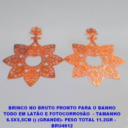 BRINCO NO BRUTO PRONTO PARA O BANHO TODO EM LATÃO E FOTOCORROSÃO  - TAMANHO 6.5X5,5CM () (GRANDE)- PESO TOTAL 11.2GR -  BRU4912