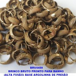 BRINCO BRUTO PRONTO PARA BANHO  (ALTA FUSÃO) BASE ARGOLINHA DE PRESÃO  (TRANQUETA) TAMANHO 16MM - PESO 2.4GR -  LARGURA 7,5MM - BRU5450