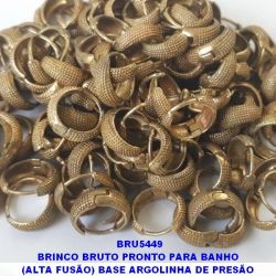 BRINCO BRUTO PRONTO PARA BANHO (ALTA FUSÃO) BASE ARGOLINHA DE PRESÃO (TRANQUETA) TAMANHO 12MM - PESO 1.9GR - LARGURA 4.5MM - BRU5449