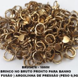 BRINCO *** NO BRUTO PRONTO PARA BANHO ALTA FUSÃO  ARGOLINHA DE PRESSÃO (TRANQUETA) (PESO 0,9GR - PESO 08MM - BRU5476