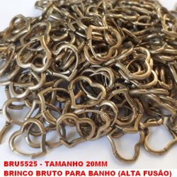 BRINCO BRUTO PARA BANHO (ALTA FUSÃO)  BASE ARGOLINHA DE PRESÃO (TRANQUETA)  TAMANHO 20MM - PESO 1.8GR - LARGURA 2MM -  BRU5525