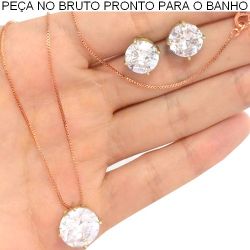 CONJUNTO NO BRUTO PRONTO PARA O BANHO TAMANHO APROXIMADO:45CM BRINCO:10MM REF:BRU1073