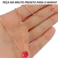 GARGANTILHA NO BRUTO PRONTO PARA O BANHO COM PONTO DE LUZ VERMELHO TAMANHO APROXIMADO:45CM TAMANHO APROXIMADO:1CM REF:BRU528