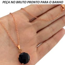 GARGANTILHA NO BRUTO PRONTO PARA O BANHO PEDRA GLASS PRETA 4GR TAMANHO APROXIMADO:45CM TAMANHO APROXIMADO:1,5CM 14X14MM REF:BRU573