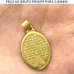 PINGENTE NO BRUTO PRONTO PARA O BANHO JA NO COBRE ''NOSSA SENHORA APARECIDA'' 2GR TAMANHO APROXIMADO:20X15MM REF:BRU2094