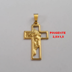 PINGENTE NO BRUTO PRONTO PARA O BANHO(166) JA NO COBRE ''CRUCIFIXO COM A IMAGEM FACE DE CRISTO' 2GR TAMANHO APROXIMADO:2,5X1,5CM :BRU2443