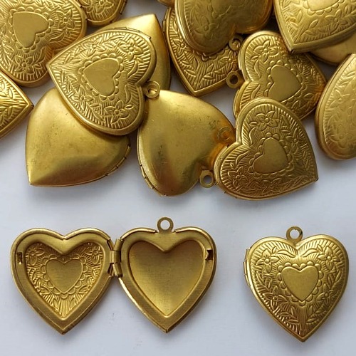 PINGENTE BRUTO PRONTO PARA BANHO - (CX73) - RELICARIO  DE 22MM -  PESO 3.0GR BRU5396