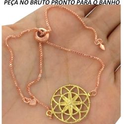 PULSEIRA NO BRUTO PRONTO COM DETALHES VAZADOS TAMANHO REGULÁVEL 3GR REF:BRU795