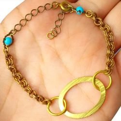 Pulseira No Bruto Pronto Para Banho Tamanho Aproximado: 20,0cm Extensor: 3,0cm Peso: 4,0 gramas REF: BRU816