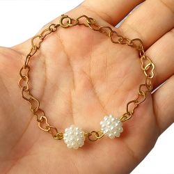 Pulseira No Bruto Pronto Para Banho Tamanho Aproximado: 19cm Peso: 3,5 gramas REF: BRU877