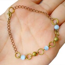 Pulseira No Bruto Pronto Para Banho Tamanho Aproximado: 20,0cm Peso: 2,6 gramas REF: BRU873
