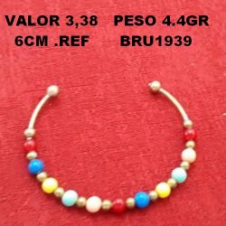 PULSEIRA (braceletes) NO BRUTO PRONTO PARA O BANHO PESO TOTAL 4.4GR TAMANHO 4.4CM REF.BRU1939