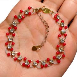Pulseira No Bruto Pronto Para Banho Toda Trabalhada Feita A Mão Linda Tamanho Aproximado: 19,0cm Extensor: 6,0cm Peso:3,8 gramas REF: BRU1945