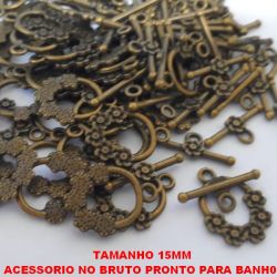 ACESSORIO NO BRUTO PRONTO PARA O BANH0  FECHO PARA PULSEIRA - EM ALTA FUSÃO  - PESO TOTAL 1,4GR TAMANHO 15MM - BRU2114