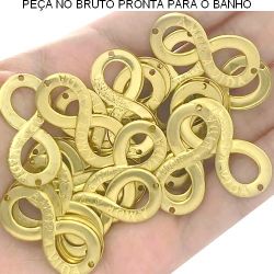ACESSÓRIO NO BRUTO PRONTO PARA O BANHO (A UNIDADE)INFINITO AMOR E VIDA 1.5GR TAM APROX:30X14MM REF:BRU2125