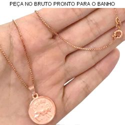 GARGANTILHA NO BRUTO PRONTO PARA O BANHO SIGNO DE ARIES 5GR TAM APROX CORRENTE:45CM TAM APROX PINGENTE:2CM REF:BRU962