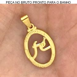 PINGENTE NO BRUTO PRONTO PARA O BANHO (3478) FÉ 1GR TAMANHO APROXIMADO:3CM REF:BRU1101