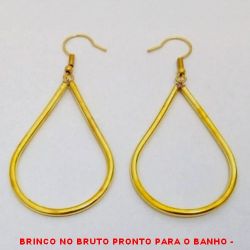 BRINCO NO BRUTO PRONTO PARA O BANHO -  BRINCO DE GOTA COM BASE DE ANZOL  -  TAMANHO:6,2CM - PESO:6,2GR - BRU528