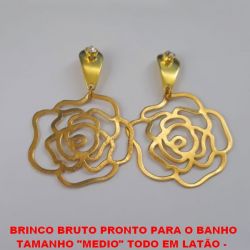 BRINCO BRUTO PRONTO PARA O BANHO TAMANHO ''MEDIO'' TODO EM LATÃO -  TAMANHO DO PINGENTE 30MM - PESO TOTAL 4,4GR - BRU1936