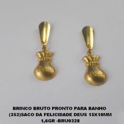 BRINCO BRUTO PRONTO PARA BANHO  (352)SACO DA FELICIDADE DEUS 15X10MM 1,6GR -BRU0328