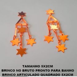 BRINCO NO BRUTO PRONTO PARA BANHO BRINCO ARTICULADO QUADRADO 5X2CM PESO TOTAL 3,2GR (LATÃO) BRU4669