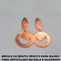 BRINCO NO BRUTO PRONTO PARA BANHO  TODO ARTICULADO EM BOLA E QUADRADO PESO TOTAL 10.0GR - TODO EM LATÃO BRU1100