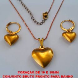 CONJUNTO BRUTO PRONTO PARA BANHO  COM CORRENTE IMPORTADA (LINDA)  COM  FECHO LAGOSTA - PESO TOTAL 4,5GR -  + EXTENSOR - BRU1388