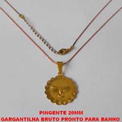 GARGANTILHA BRUTO PRONTO PARA BANHO  COM CORRENTE MODELO (L11) IMPORTADA  COM 45CM+EXTENSOR E FECHO LAGOSTA  PESO TOTAL 3,1GR - BRU1395