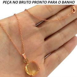 GARGANTILHA NO BRUTO PRONTO PARA O BANHO PEDRA GLASS AMARELO 4GR TAMANHO APROXIMADO:45CM TAMANHO APROXIMADO:1,5CM 14X14MM REF:BRU574