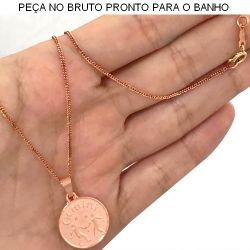 GARGANTILHA NO BRUTO PRONTO PARA O BANHO SIGNO DE GEMEOS 5GR TAM APROX CORRENTE:45CM TAM APROX PINGENTE:2CM REF:BRU879