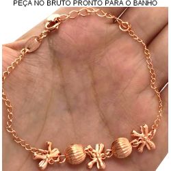 PULSEIRA NO BRUTO PRONTO PARA O BANHO JA NO COBRE 3,9GR TAM APROX:22CM REF:BRU118