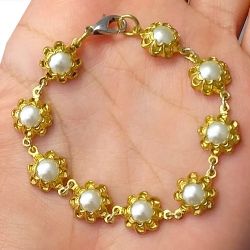 Pulseira No Bruto Pronto Para Banho Tamanho Aproximado: 17cm Peso: 6 gramas REF: BRU326