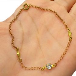 Pulseira No Bruto Pronto Para Banho Tamanho Aproximado: 20,0cm Peso: 1,5 gramas REF: BRU830