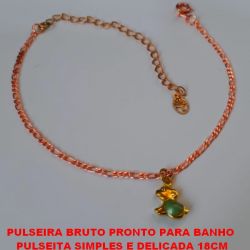 PULSEIRA BRUTO PRONTO PARA BANHO  PULSEITA SIMPLES E DELICADA 18CM + EXTENSOR BRU1658