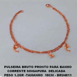 PULSEIRA BRUTO PRONTO PARA BANHO CORRENTE SINGAPURA  DELICADA    PESO 1.2GR -TAMANHO  18CM - BRU4811