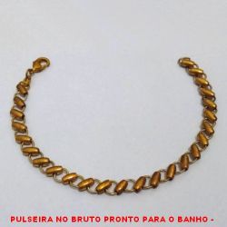 PULSEIRA NO BRUTO PRONTO PARA O BANHO -  PULSEIRA FEMININA DE 5MM  - TAMANHO:18,5CM -  PESO:7,9GR - BRU4074