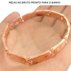 PULSEIRA NO BRUTO PRONTO PARA O BANHO JÁ NO COBRE DETALHADA TAMANHO DISPONÍVEL:20,5CM  REF:BRU148