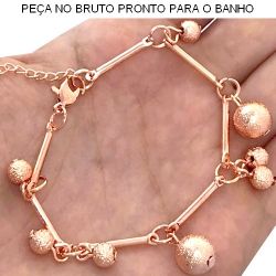 PULSEIRA NO BRUTO PRONTO PARA O BANHO EM BOLINHAS 7GR TAM APROX:18CM+EXTENSOR REF:BRU2153