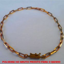PULSEIRA NO BRUTO PRONTO PARA O BANHO  (KDL1.20) COM ('FECHO CANHÃO -''25CM'' - PESO 6.6GR - CORRENTE CARTIER LAR1141
