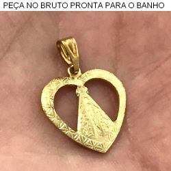 PINGENTE NO BRUTO PRONTO PARA O BANHO JA NO COBRE ''NOSSA SENHORA APARECIDA'' TAMANHO APROXIMADO:45CM PINGENTE:16MM 1GR REF:BRU1737