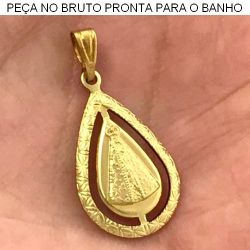 PINGENTE NO BRUTO PRONTO PARA O BANHO JA NO COBRE ''NOSSA SENHORA APARECIDA'' TAMANHO APROXIMADO:45CM PINGENTE:20X15MM 1,5GR REF:BRU1740