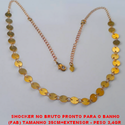 SHOCKER NO BRUTO PRONTO PARA O BANHO (FAB) TAMANHO 35CM+EXTENSOR - PESO 3,4GR  COM FECHO LASGOSTA - BRU3528
