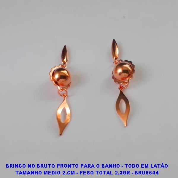 BRINCO NO BRUTO PRONTO PARA O BANHO - TODO EM LATÃO TAMANHO MEDIO 2.CM - PESO TOTAL 2,3GR - BRU6544