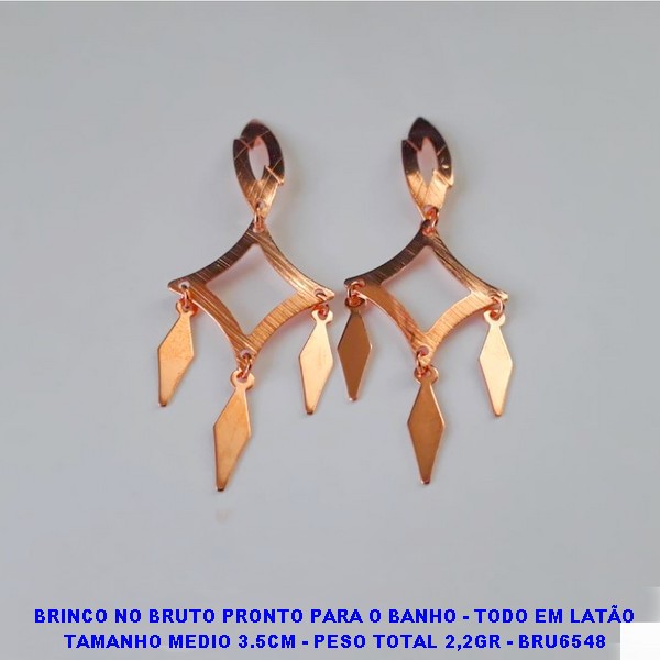 BRINCO NO BRUTO PRONTO PARA O BANHO - TODO EM LATÃO TAMANHO MEDIO 3.5CM - PESO TOTAL 2,2GR - BRU6548