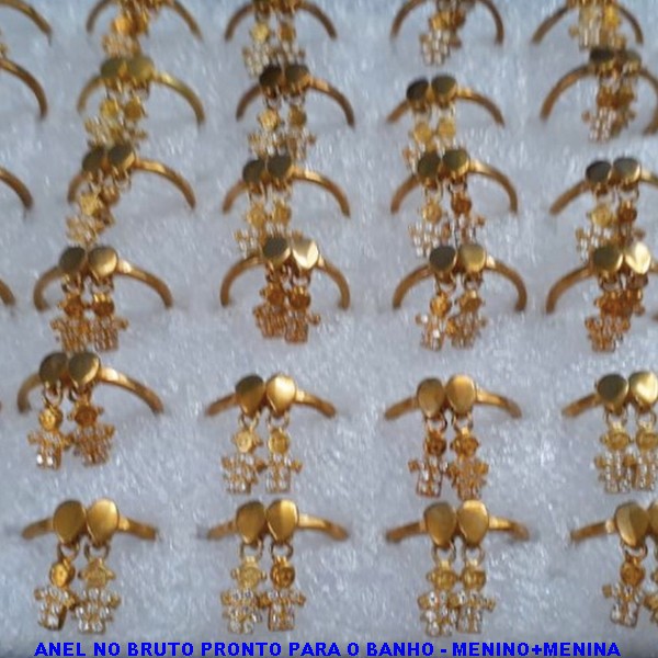 ANEL NO BRUTO PRONTO PARA O BANHO - MENINO+MENINA PEÇA EM ALTA FUSSÃO - PESO 2.1GR - ANEL00044