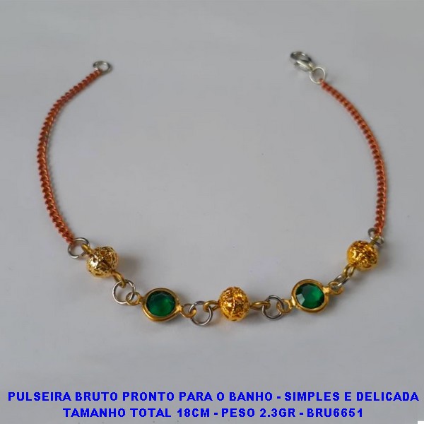 PULSEIRA BRUTO PRONTO PARA O BANHO - SIMPLES E DELICADA TAMANHO TOTAL 18CM - PESO 2.3GR - BRU6651