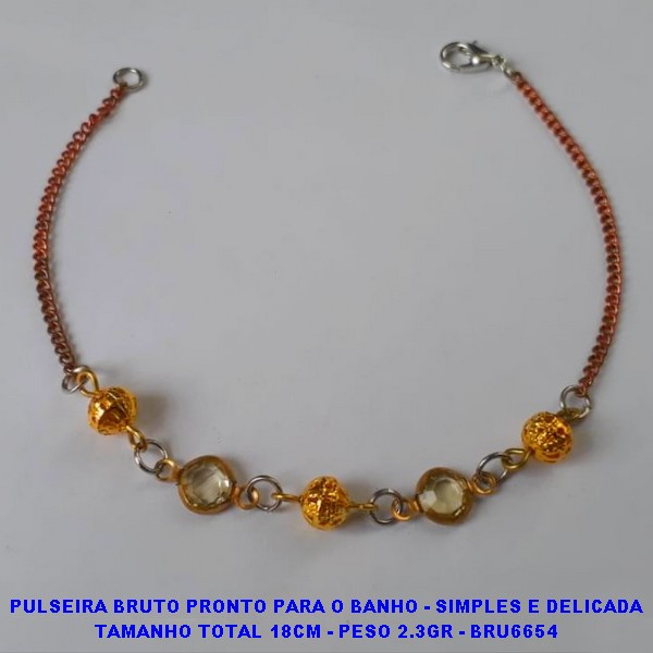 PULSEIRA BRUTO PRONTO PARA O BANHO - SIMPLES E DELICADA TAMANHO TOTAL 18CM - PESO 2.3GR - BRU6654