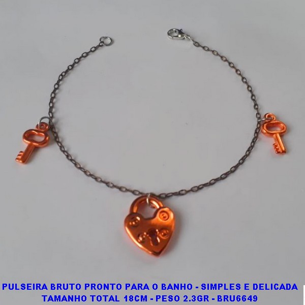 PULSEIRA BRUTO PRONTO PARA O BANHO - SIMPLES E DELICADA TAMANHO TOTAL 18CM - PESO 2.3GR - BRU6649