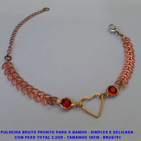 PULSEIRA BRUTO PRONTO PARA O BANHO - SIMPLES E DELICADA  COM PESO TOTAL 2.3GR - TAMANHO 18CM - BRU6791